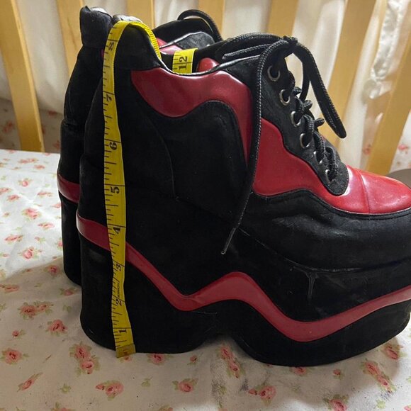 Soul Out 90s Y2K platform shoes black and red - Picture 5 of 7